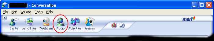MSN Messenger - Audio function