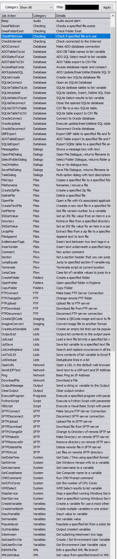 TaskSculpta actions